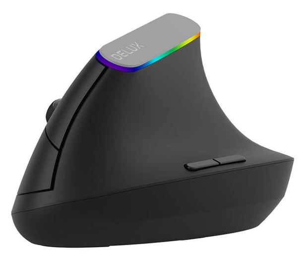 Delux Mysz pionowa M618C 2.4G 1600DPI RGB M618C Black - 1183565 - zdjęcie 3